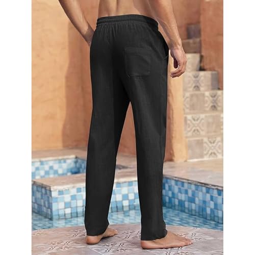 Pantalon homme lin coton ample pour éviter la chaleur en été