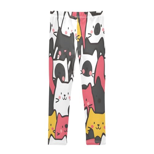 Toddler Girls Leggings Printed Yoga Pants Leggings Cats Face for Kids2