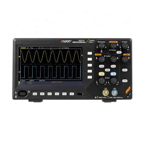 Image of OWON Oscilloscope, 2CH 100MHz Bandwidth Desktop Digital Oscilloscope SDS210