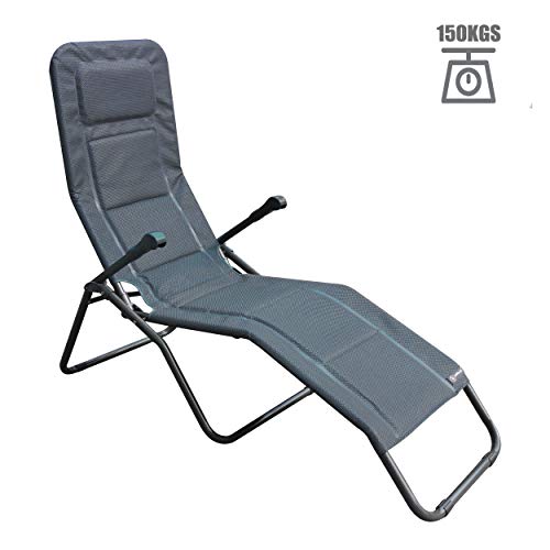 Homecall - Tumbona acolchada con espuma de secado rápido, XXL (gris antracita)