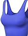 Xpril Basic Solid Sleeveless Crop Tank Tops Royal Blue Size M
