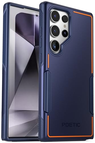 Coque Galaxy S24 Ultra 5G bleu marine antichoc double couche robuste mince robuste Poetic