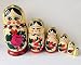 Made in Russia Semenov Wooden Russian Nesting Dolls Matryoshka, Stacking Nesting Dolls 6 Pieces, 5"
