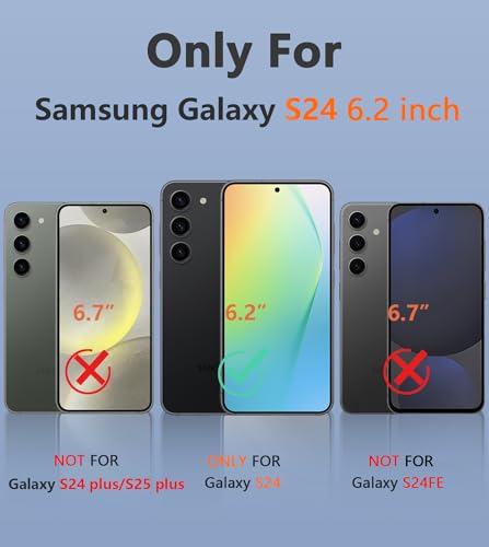 Image of FNTCASE for Samsung Galaxy S24 Case：Dual Layer Shockproof Protective Cell Phone Cover | Military Grade Drop Proof Protection | Hybrid Matte Textured Rugged Hard Cases - 2024, 6.2inch