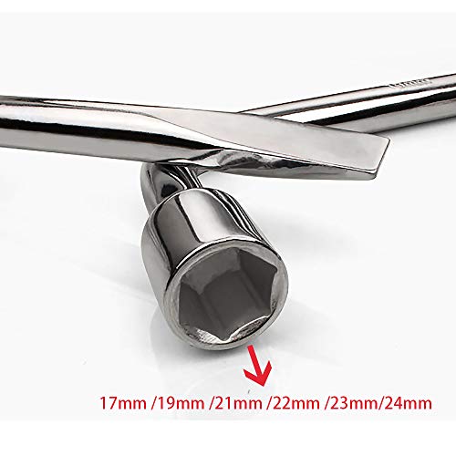 Llave de tuerca hexagonal para cambiar rueda de camion bloqueada de 17 mm 3