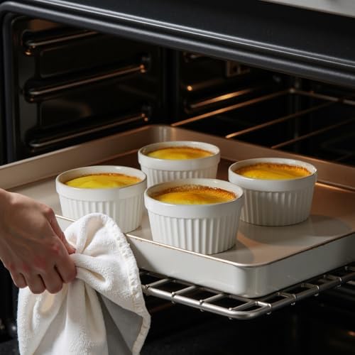 Image of Souffle with lid-8oz-set 6-White