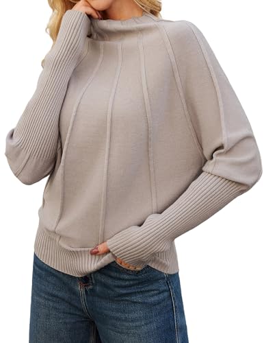 GRACE KARIN Women Casual Long Sleeve Mock Funnel...