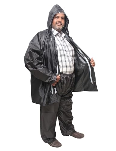 Image of Goodluck 100% waterproof Raincoat Big Size /Rainsuit /Rainwear for mens, sturdy, reusable, suited for plus size