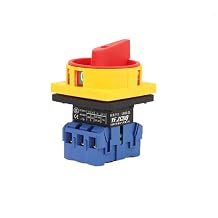 40A Rotary Changeover Switch 380V 2 Position 6 Terminals, Universal Selector Switch, Cam Switch for Electrical Wiring,Control Circuit