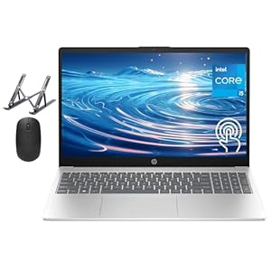 HP Portátil con pantalla táctil de 15,6″, procesador Intel Core i5, 16 GB de RAM, SSD de 512 GB, teclado numérico, Bluetooth, Wi-Fi, batería de larga duración, Windows 11 Home, accesorios Alpacatec,