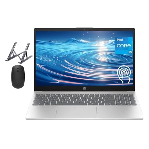 HP 15.6" Touchscreen Laptop, Intel Core i5 Processor, 16GB RAM, 512GB SSD, Numeric Keypad, Bluetooth, Wi-Fi, Long Battery Life, Windows 11 Home, Alpacatec Accessories, Silver