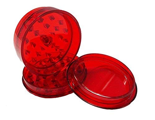 3-Part Acrylic Herb Grinder/Crusher with Storage | Mix Colors | Durable, Lightweight & Sharp Teeth for Efficient Grinding