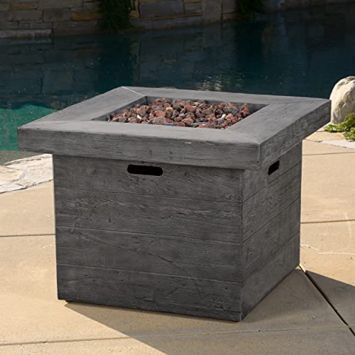 Christopher Knight Home Dakota Magnesium Oxide Square Gas Fire Pit, Grey #TOP1
