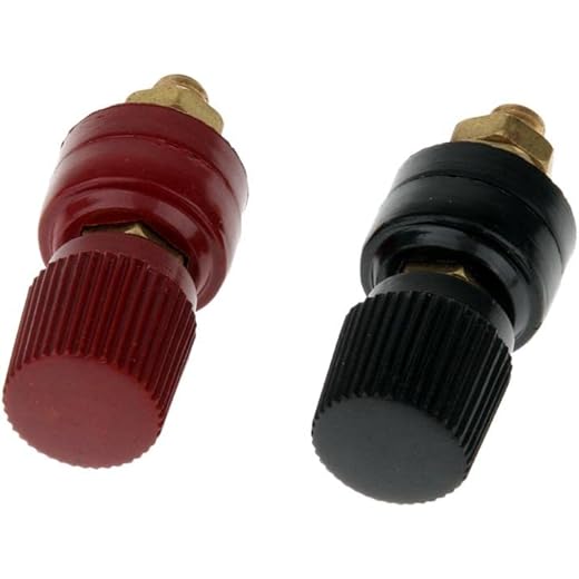 Pinakine 2Pcs 200A Binding Post M6 Copper Screw Thread Elec