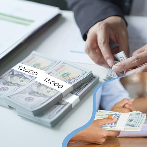 150 Pcs Money Bands for Cash, Money Wrappers for Bills Blank Kraft Currency Straps, 7.56\"×1.14\" Self-Adhesive Currency Straps, to Organize Cash Banks Restaurants Retail(Whiter)