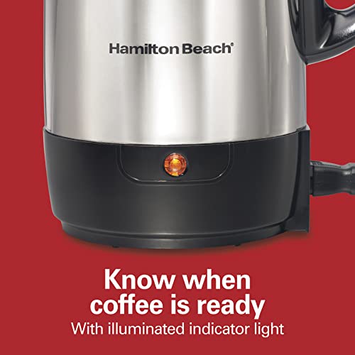 Hamilton Beach 12 Cup Electric Percolator Coffee Maker, Stainless Steel, Quick Brew, Easy Pour Spout (40616R) #TOP5