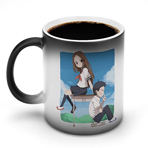 マグカップ 陶器 色が変わる からかい上手の高木さん 2 熱で色が変わる マグカップ 変色カップ コーヒーマグ おしゃれ セラミック コーヒーマグ 変色カップカラーチェンジマグ コーヒーカップ ティー コップ 水筒 ビールグラス 耐熱 耐冷 マジック ミル
