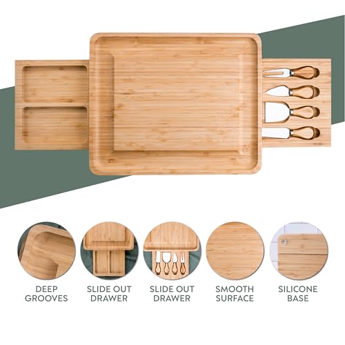 Tabla Para Quesos De Bambú Personalizada Rectangular miniatura 4