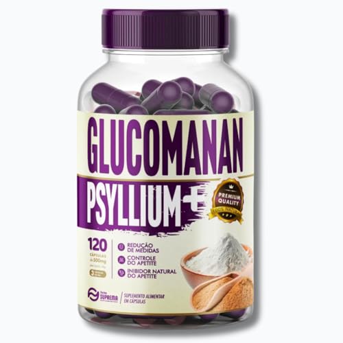 Glucomannan + Psyllium Premium 120 Cápsulas 500mg