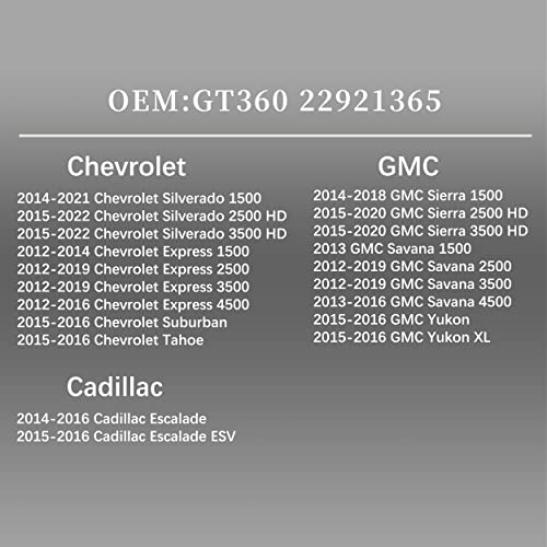Gas Cap Fuel Cap âGT360 22921365 for Chevrolet Silverado 1500 2500 HD 3500 HD Express 1500-4500 Suburban Tahoe, GMC Sierra 1500 2500 HD 3500 HD Savana 1500-4500 Yukon XL, Cadillac Escalade ESV - Image 3