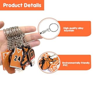 HNBTX Portachiavi Basket in PVC Gadget, 10 Pezzi Sportivi per Gli Appassionati di Sport, Bambini - per Auto, Borsa, Zaino