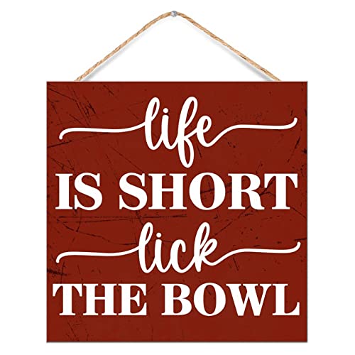 Panneau positif en bois Life Is Short pour un intérieur chaleureux