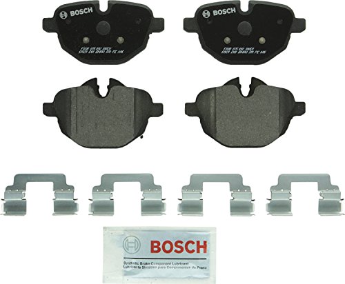 Image of BOSCH BP1473 QuietCast Premium Semi-Metallic Disc Brake Pad Set - Rear | Compatible with Select BMW 528i, 530i, 535d, 535i, i8, X3, X4, Z4, xDrive + More