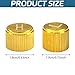 QKYS 2PCS Brass R134a AC Valve Caps, L&H Marked High & Low Pressure Port Caps Air Conditioning Valves Core Seal, Leakproof for Toyota Honda Nissan Hyundai-Kia Subaru & Some American Cars/Trucks