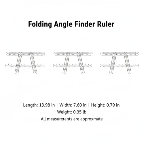 Buscador de ángulos plegable de aleación de aluminio miniatura 7