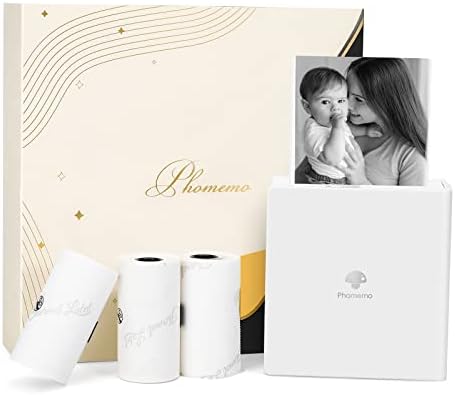 Phomemo M02 Pocket Printer Mini Bluetooth Thermal Sticker Printer Portable Photo Printer Compatible with Android&IOS, for Photo,list, Study Note, DIY Painting, Green