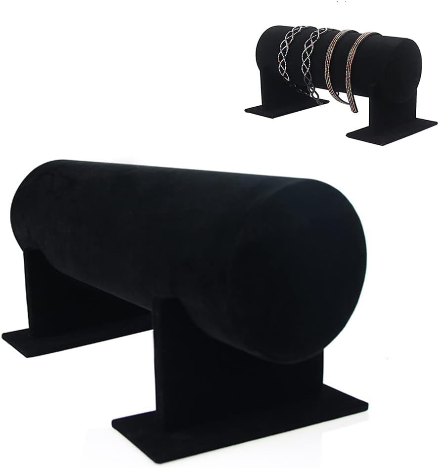 Develoo Jewelry Display Stand Headband Holder Velvet Detachable Hair Hoop Jewelry Showcase Organizer for Hair Clasp, Headbands, Headpieces, Decorative Chains