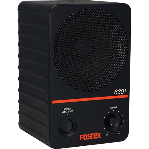 Fostex 6301NE Powered Active Monitor (Single), Electronically Balanced, Black