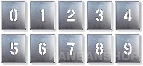 Amazon 駐車場番号印刷プレート スプレー吹き付け用 番号 区画整理 数字小サイズ 0 9 10枚1組 吹付け用スプレーなし 個人用印鑑 文房具 オフィス用品