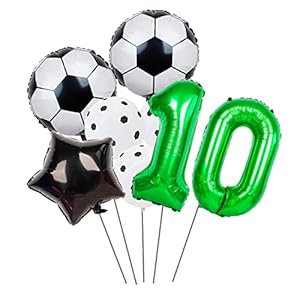 Soccer Balloons Set 10th Birthday D...