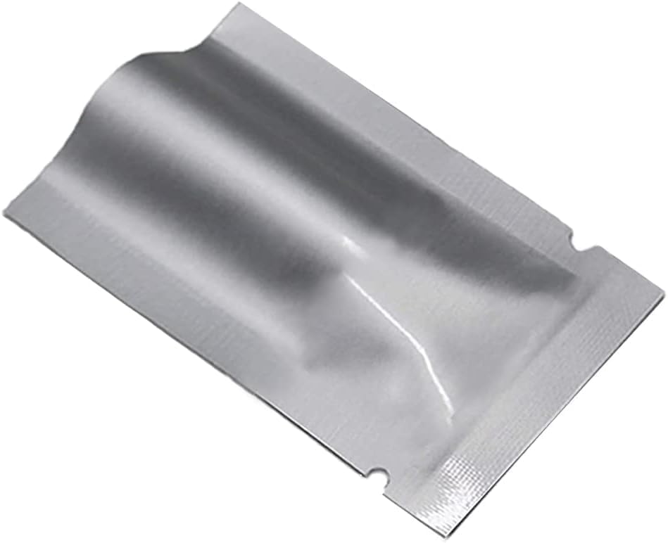 WACCOMT Pack 100pcs Silver Pure Mylar Bags Sample Packets 3.54x5.12 inch