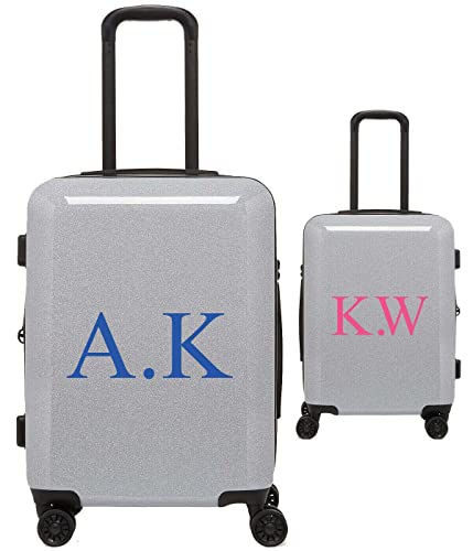 Handmade By Stukk Autocollant en vinyle avec initiales personnalisables pour valise, bagages, voyage, vacances Cover