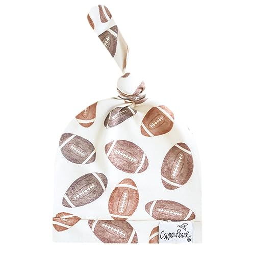 Copper Pearl Baby Beanie Hat Top Knot Stretchy Soft Blitz