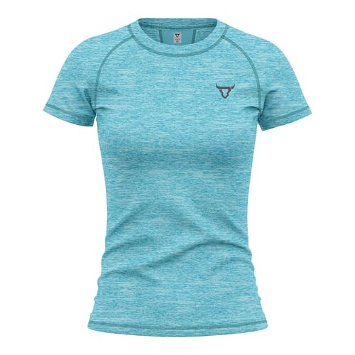 Women's Short Sleeve Quick Dry Fit Active T-Shirts Moisture Wicking Athletic Round Neck Gym Tee Exercise Yoga Ladies Tops