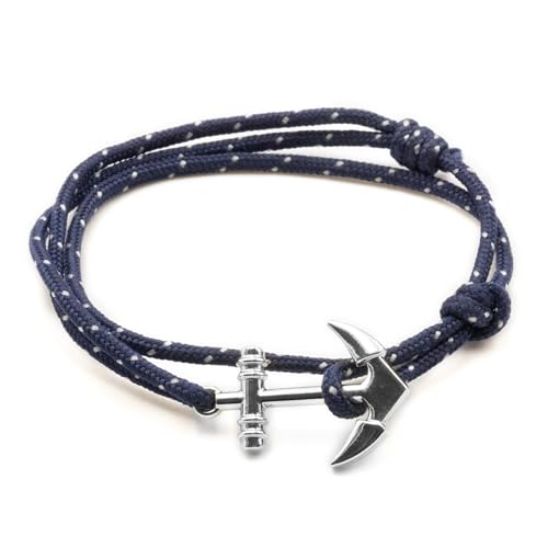 Générique Bracelet Ancre Tressé Unisexe - Cordon Multi Rang Réglable en Coton - Accessoire pour Femme et Homme (FSI70-8B)