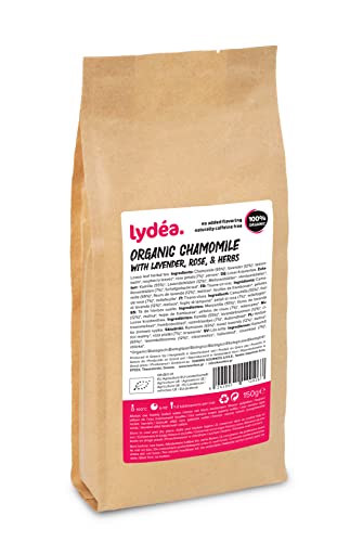 Lydea Bio-Kräutertee, Kamille mit Lavendel, Rose und Kräutern, loser Kräutertee, 150 g Packung Cover