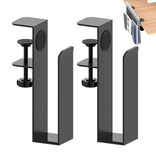 Rangement côté bureau pour ordinateur portable et organisateur suspendu en métal sans perçage