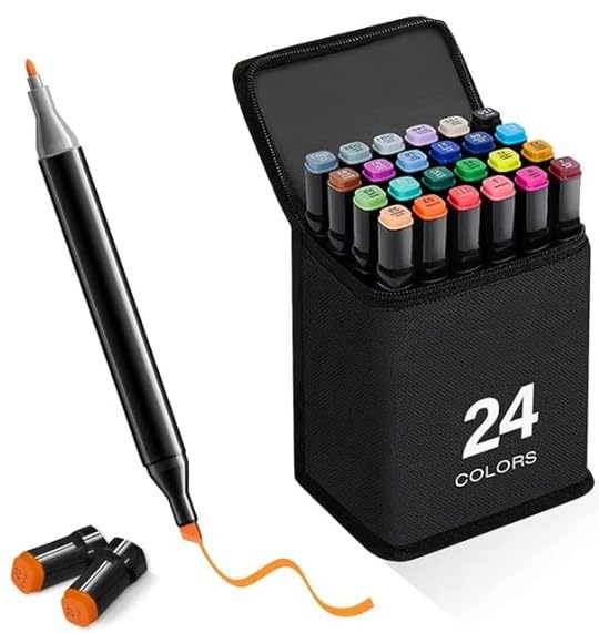 VBR 24 Pcs Dual Tip Sketch Set for Kids & Adults, Perfect Drawing, Illustration in Coloring Books Pen with Carry Case (B0D3RHMG4C) Amazon Price History, Amazon Price Tracker