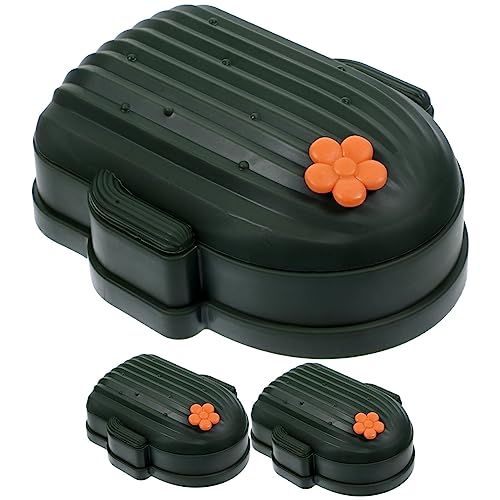 Alipis 3pcs Cartoon Cactus Soap Box Portable Travel Soap Case with Lid Self-draining Holder for Bathroom Material Leakproof Design