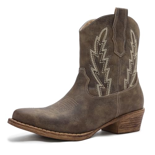 Image of GLOBALWIN Cowboy Boots For Women Short Ankle Boots