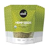 Elan Organic Hulled Hemp Seeds, Shelled Hemp Seeds, Raw Hemp Hearts, No Additives, Non-GMO, Vegan, Gluten-Free, Source of Omega-3 & Omega-6, High in Protein, 8 pack of 5.8 oz