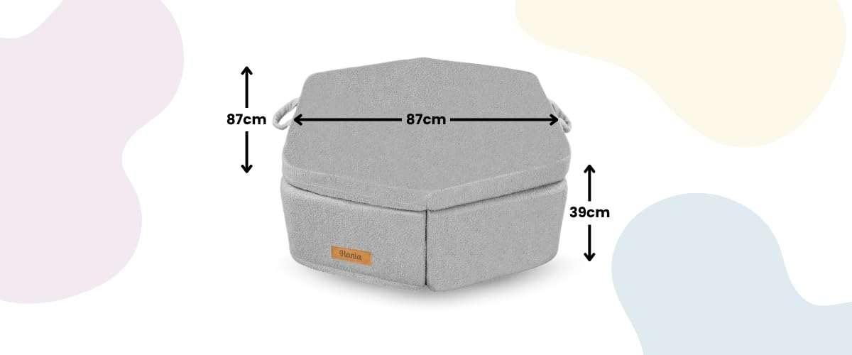 Flumi Sofa modułowa piankowa dla dzieci, zestaw plac zabaw Montessori, klocki XXL (kremowy)