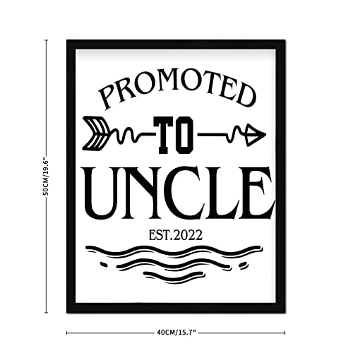Souvenir Promoted to Uncle panneau bois encadré future naissance