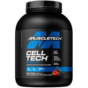 Creatine Monohydrate Powder | MuscleTech Cell-Tech Creatine Powder | Post Workout Recovery Drink | Muscle Builder for…