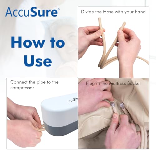 Image of AccuSure Air Mattress Anti Decubitus Air Pump and Bubble Mattress Anti Bedsore Mattress Pad, Inflatable Air Bed for Patients