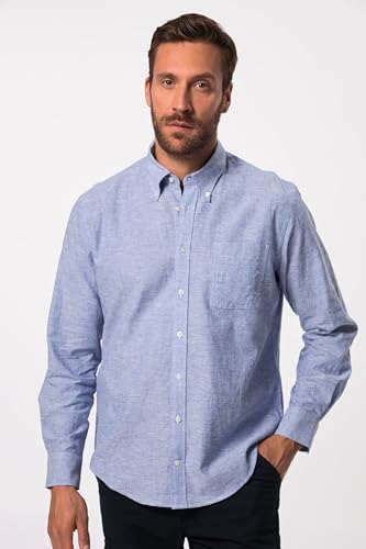 Chemise lin mélangé JP 1880 à col points boutonnés coupe modern fit - 2